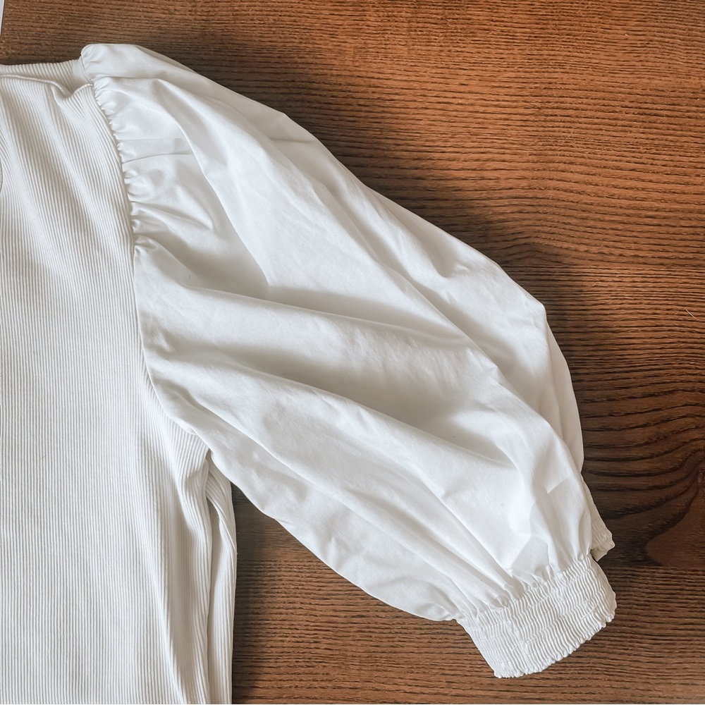 Veronica Beard Puff Sleeve Top Size Small